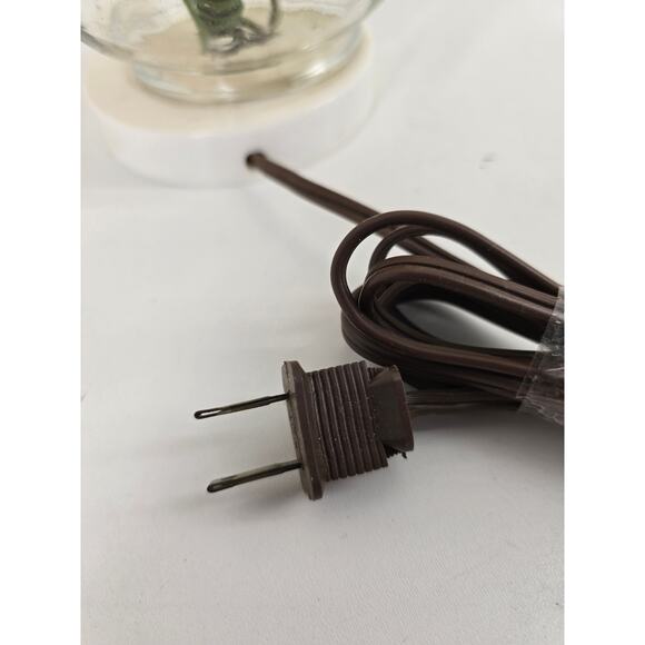 Boho Retro Glass Globe Lamp – Yellow Rose Flower Base Nightstand Accent Light - Picture 5 of 5